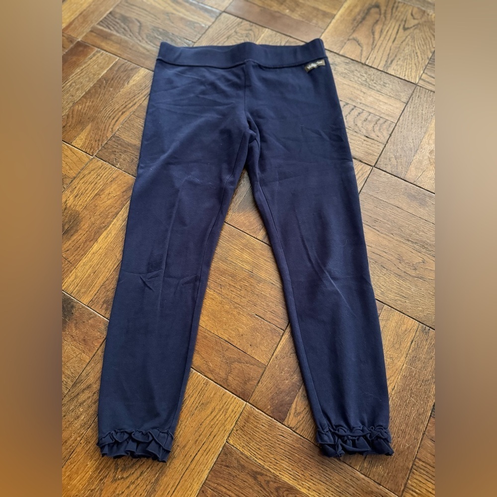 Matilda Jane Deep Blue Ruffle Capri Leggings